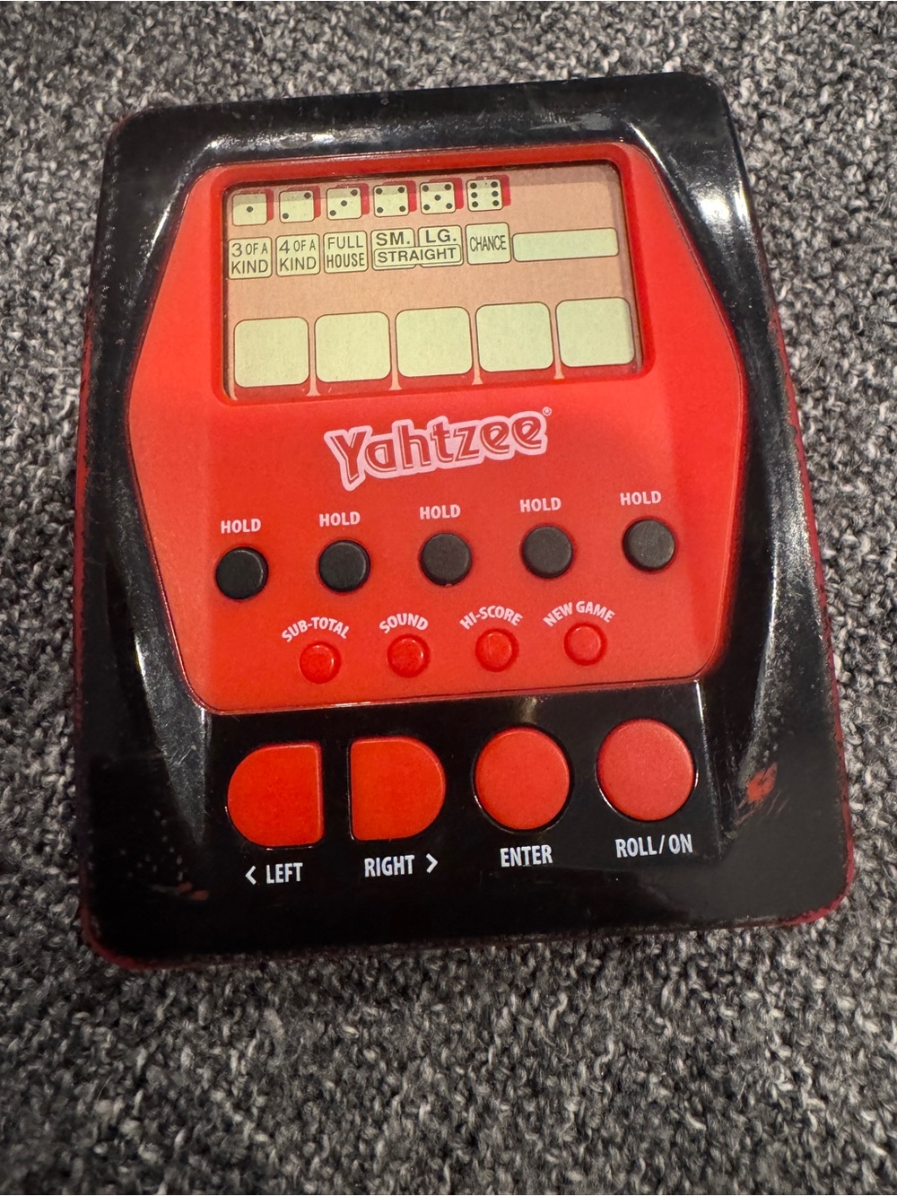 Yahtzee Electronic Handheld Game - Red